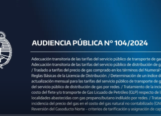 ENARGAS: AUDIENCIA PÚBLICA N° 104/2024
